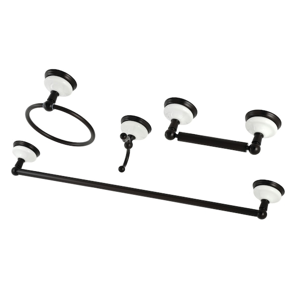 Victorian 4-Piece Bathroom Hardware, Oil Rubbed Bronze